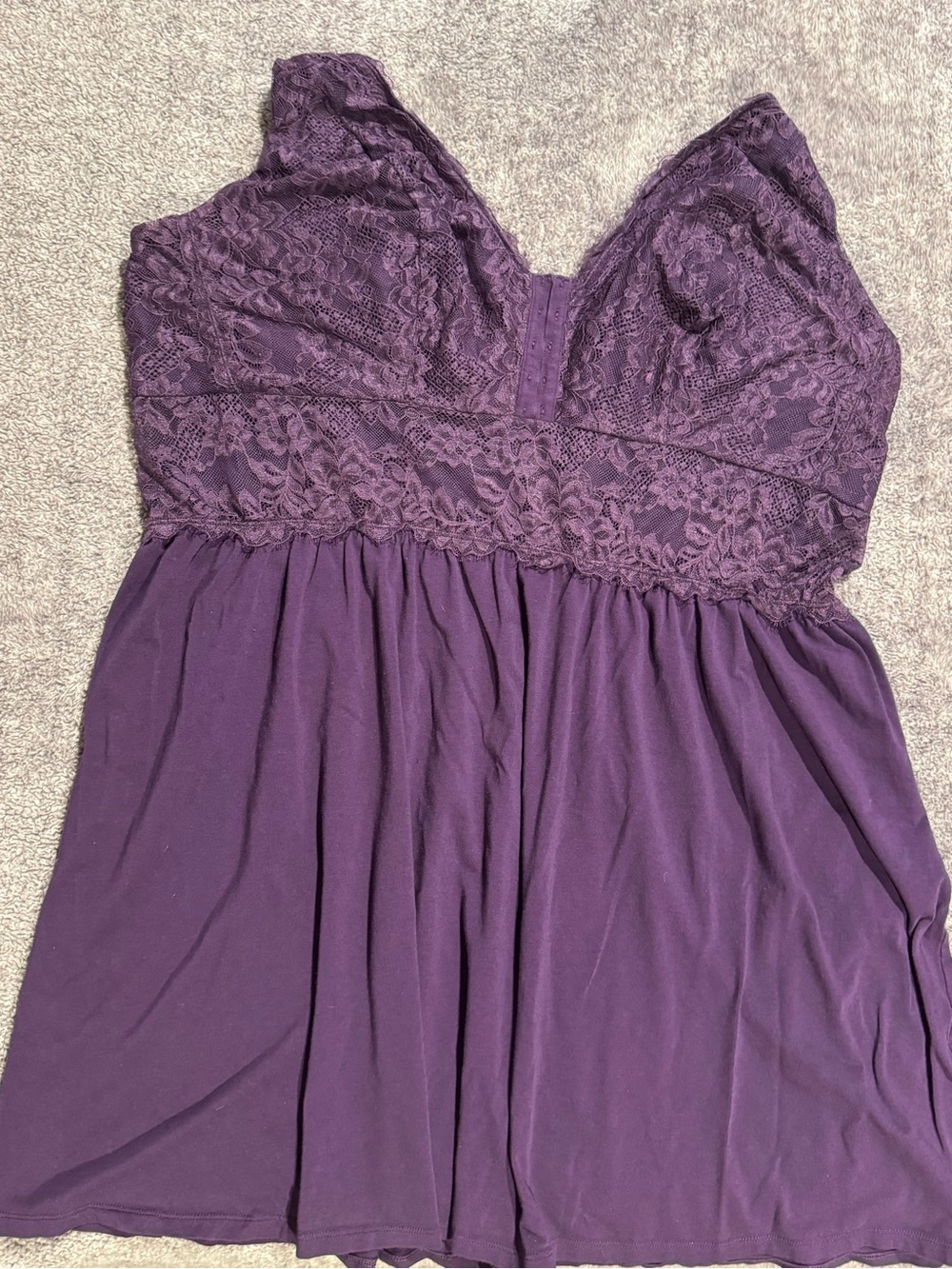 Cacique Deep Purple Chemise Gown and Matching Robe Set